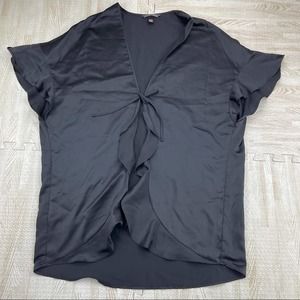 Victoria’s Secret Black Kimono Tie Top Robe